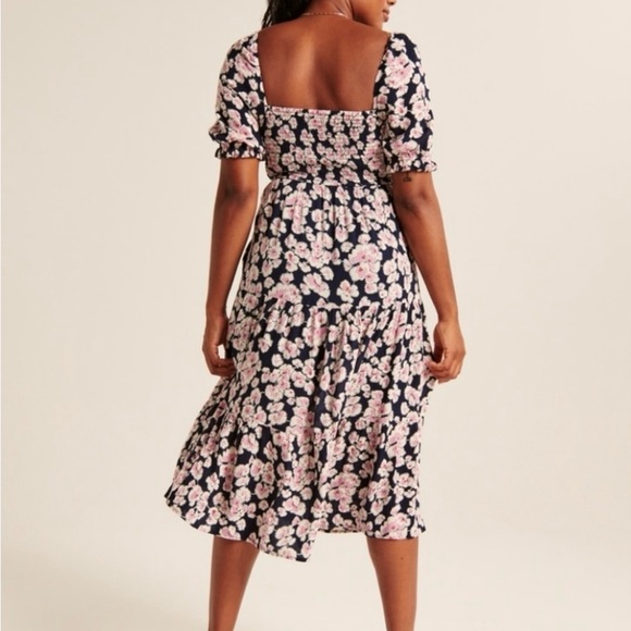 Abercrombie & Fitch Navy and Pink Floral Dress NWOT | Size XS - Picture 4 of 7